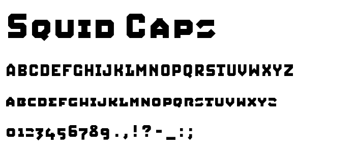 Squid Caps font